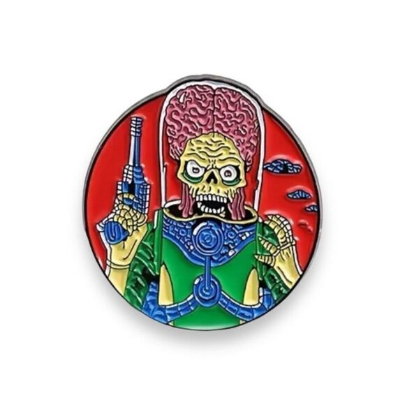 New Martian from Tim Burton’s Mars Attacks Enamel Pin Aliens Comedy Sci Fi Movie - Picture 1 of 5
